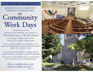 MCC or the Rockies 2026 Community Work Days poster